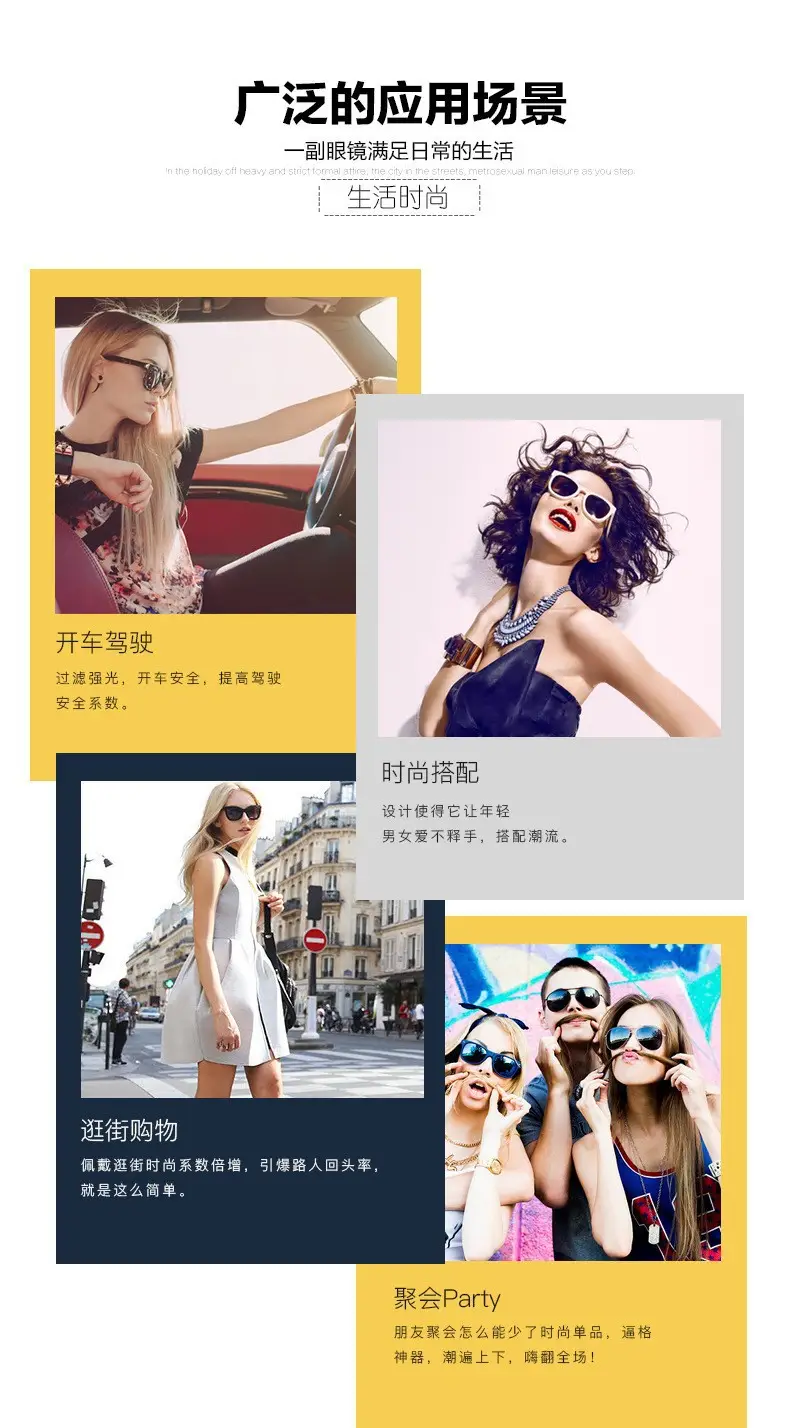 Blue Polygonal Sunglasses for Men Women UV400 β feature 18