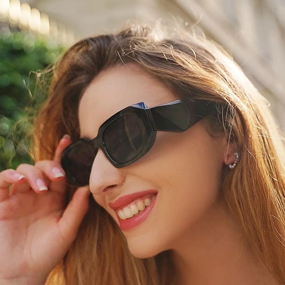 Blue Polygonal Sunglasses for Men Women UV400 β feature 2