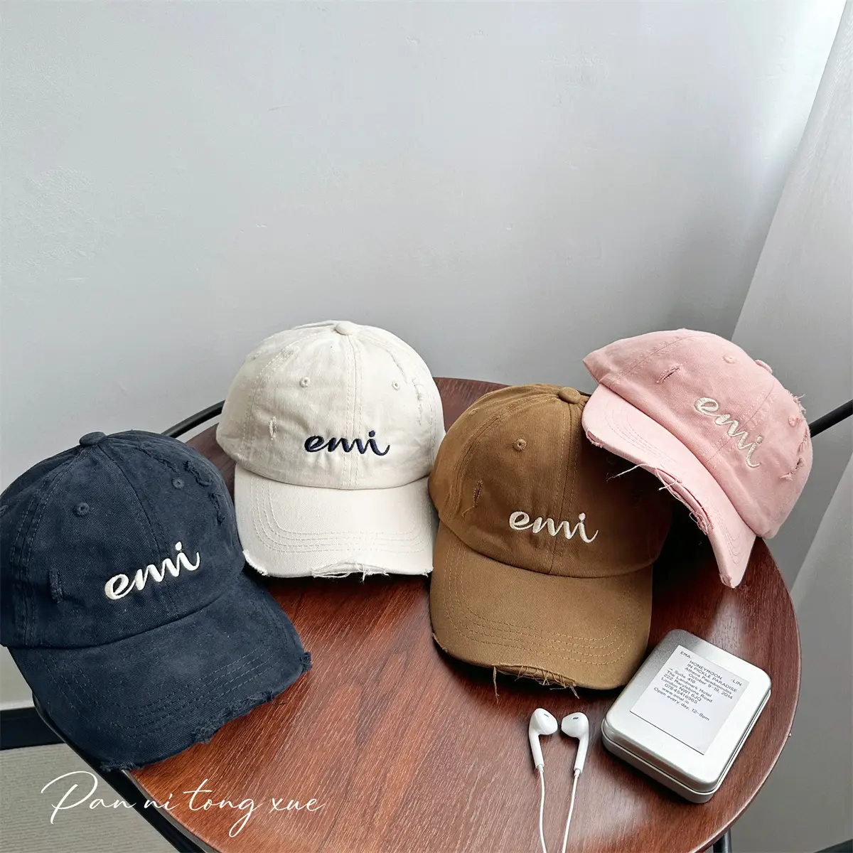 Korean Style Letter Hole Peaked Cap for Girls