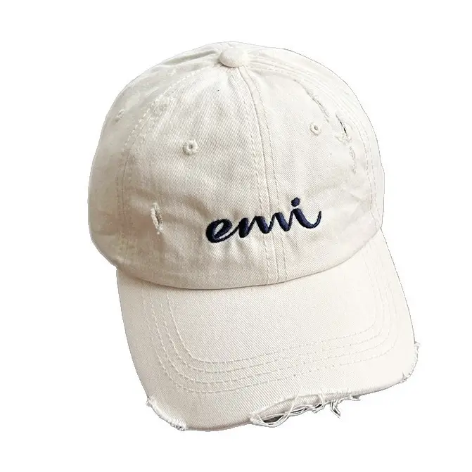 Korean Style Letter Hole Peaked Cap for Girls