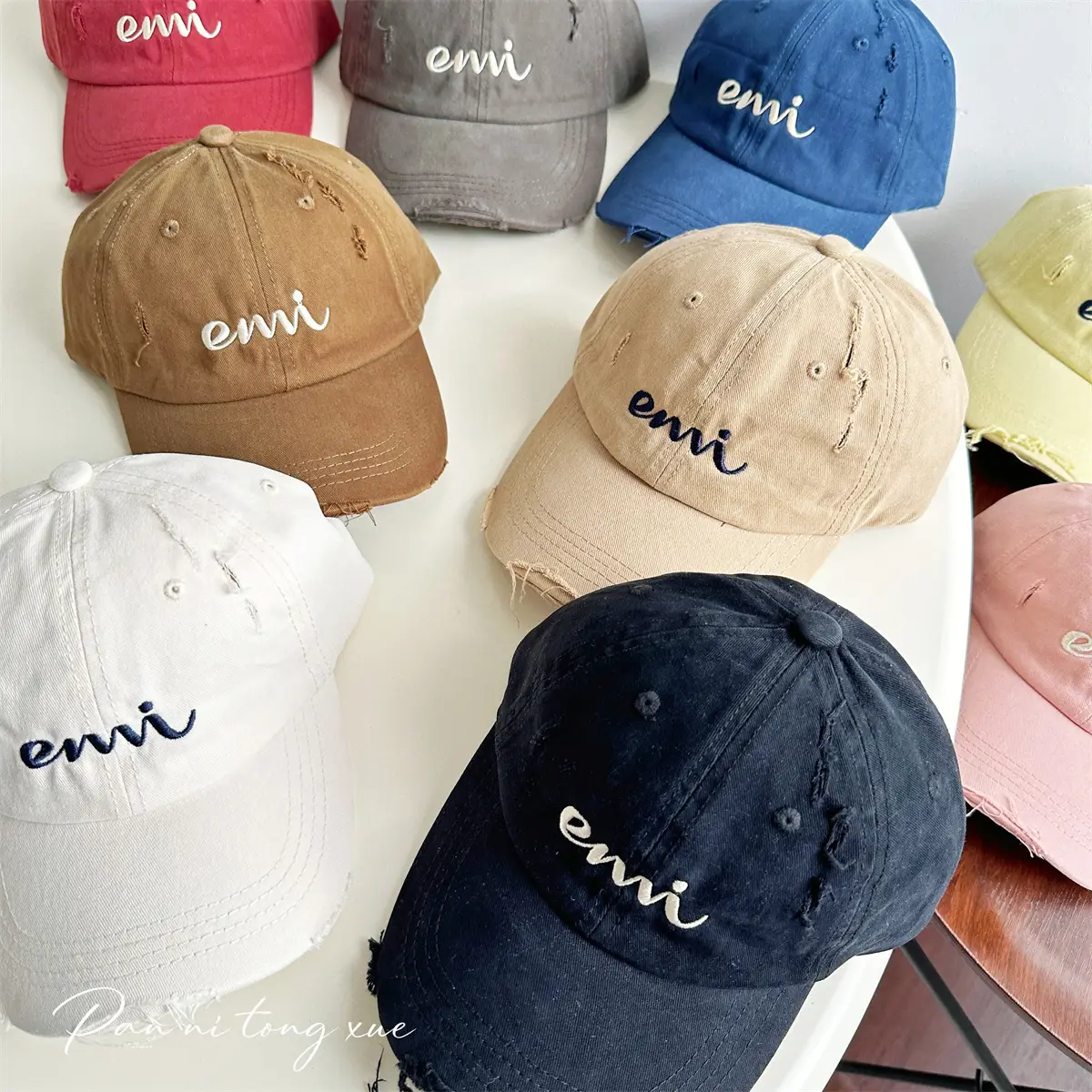 Korean Style Letter Hole Peaked Cap for Girls — feature 2