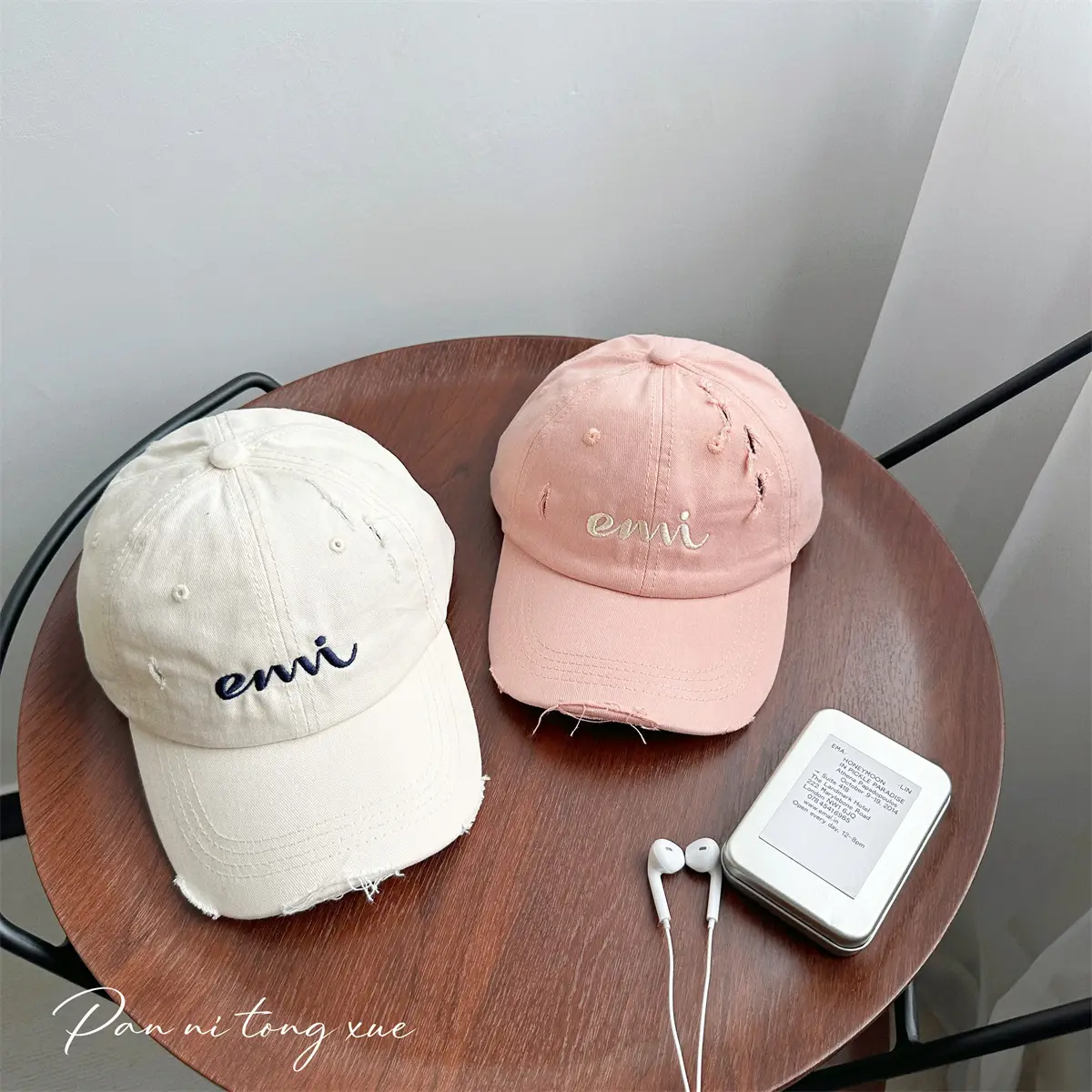 Korean Style Letter Hole Peaked Cap for Girls — feature 6