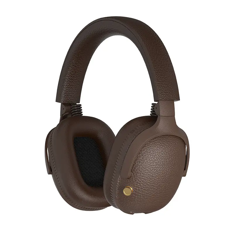 2025 Retro Brown Over-Ear Wireless Headphones Bluetooth 5.4 - Image 2