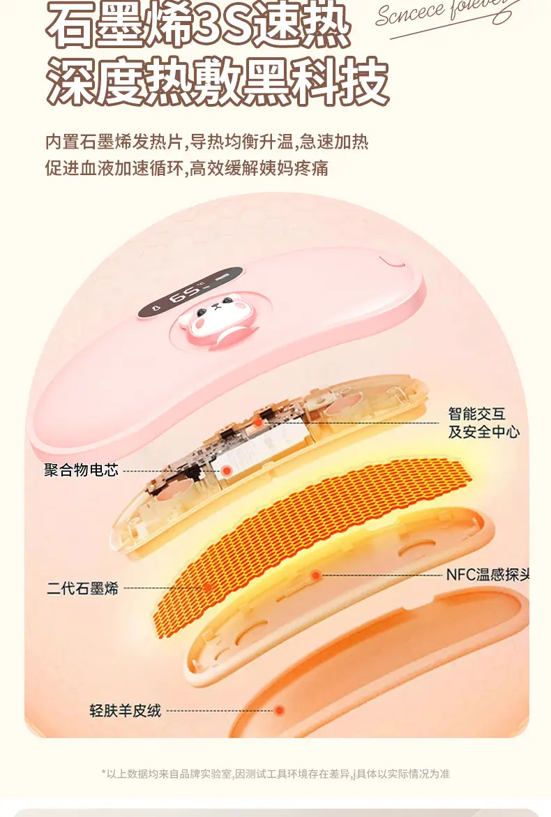 Smart Menstrual Belt for Home Use Warm Heat Therapy Vibration — feature 10