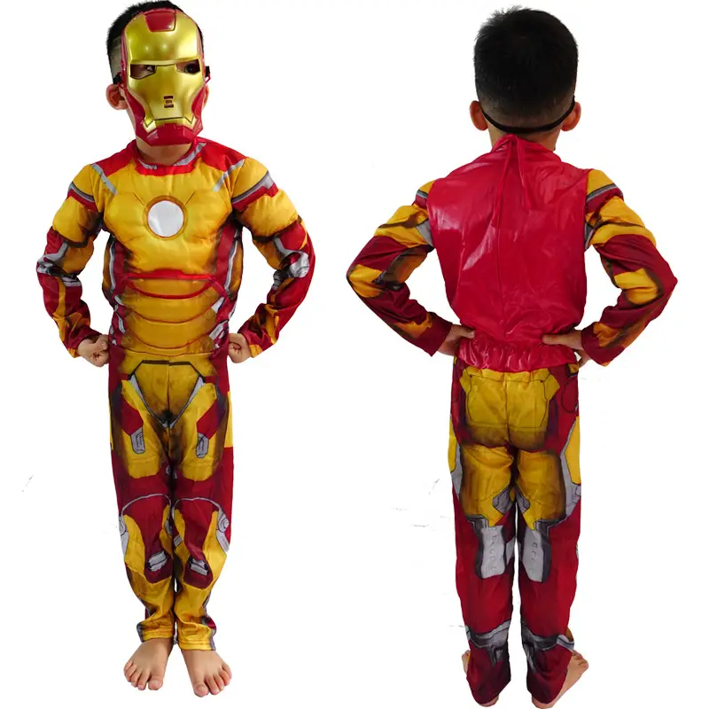 Iron Man Hulk Batman Captain America Halloween Children's Superhero Costumes Muscle Costumes — feature 11