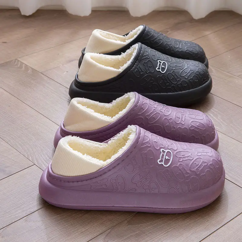New Couple's Velvet Warm Cotton Shoes for Autumn Winter