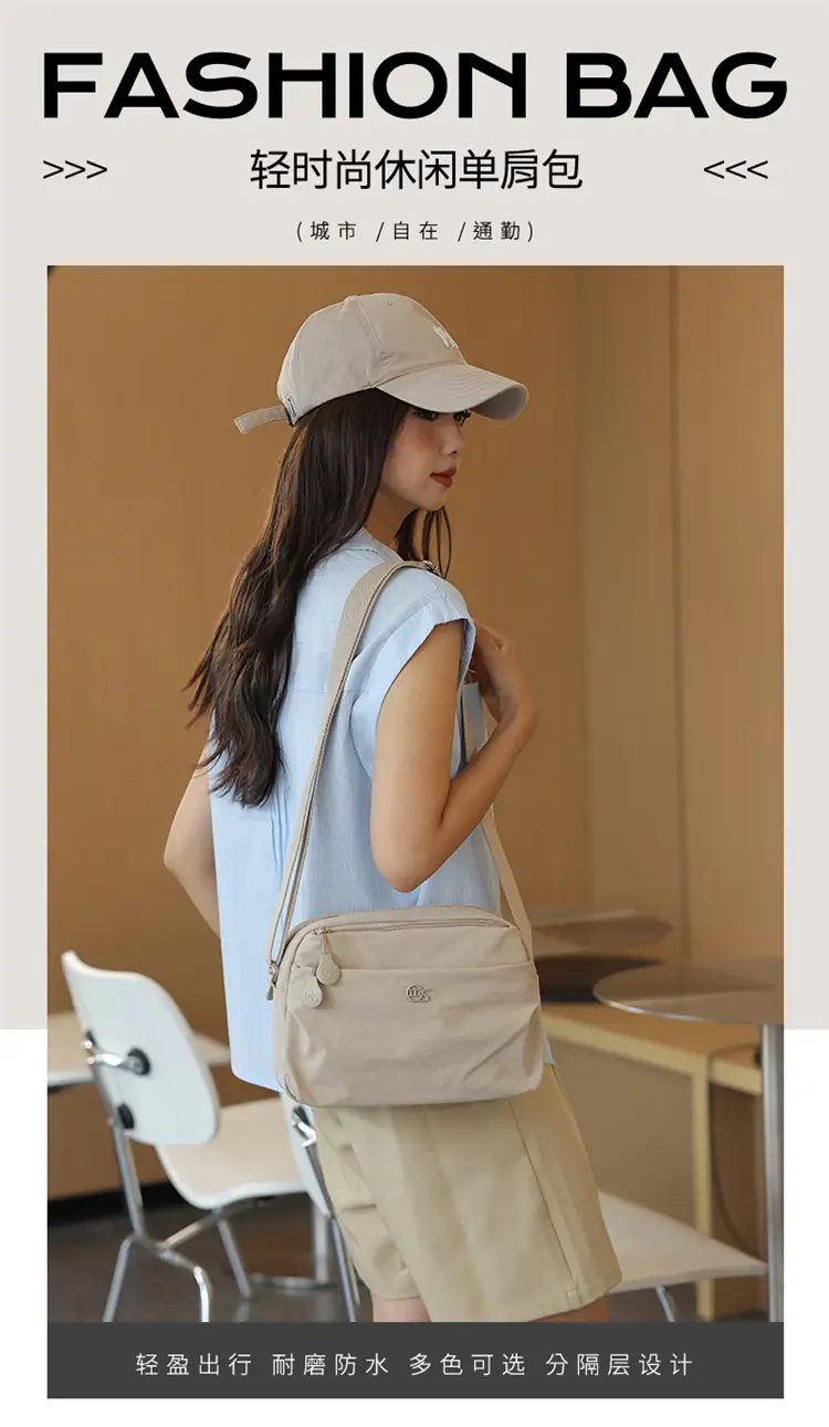 Women's Yellow Canvas Crossbody Bag Large Capacity 2025 — feature 2