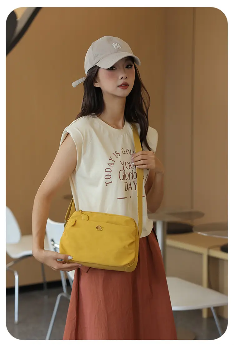 Women's Yellow Canvas Crossbody Bag Large Capacity 2025 — feature 23