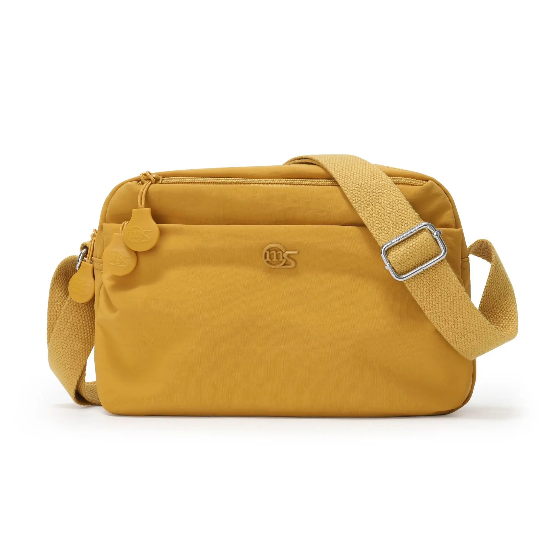 Women's Yellow Canvas Crossbody Bag Large Capacity 2025 - Image 2