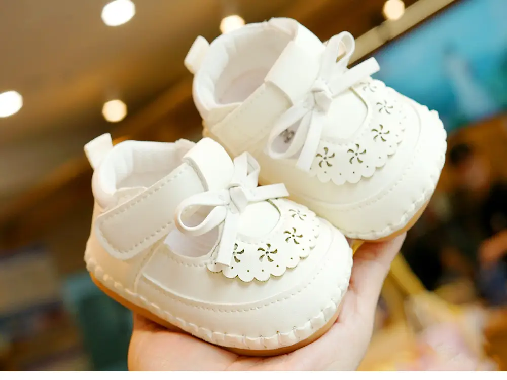 Pink Bow Baby Shoes for 0-1 Years Soft Sole Non-Slip — feature 4