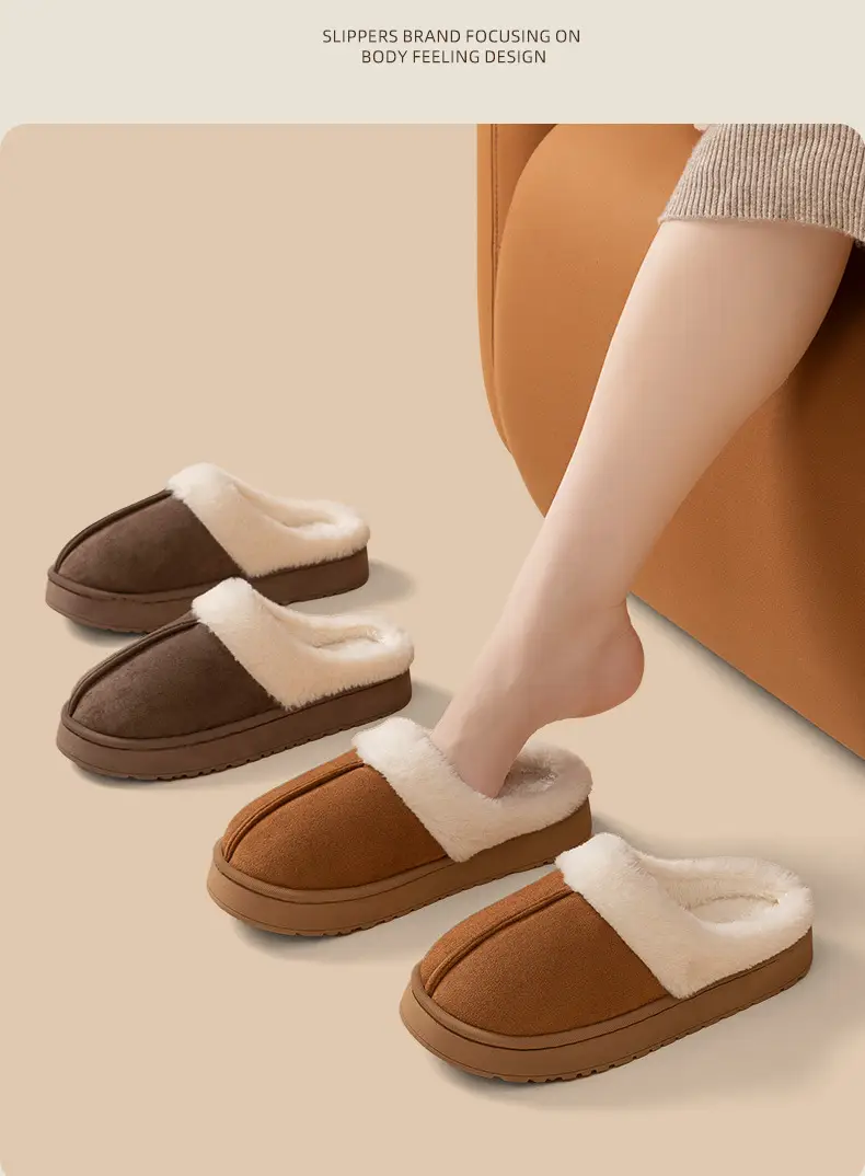 Cotton Slippers for Women Autumn and Winter 2025 New Indoor Home Warm Home Non-Slip Plush Slippers for Women Winter — feature 13