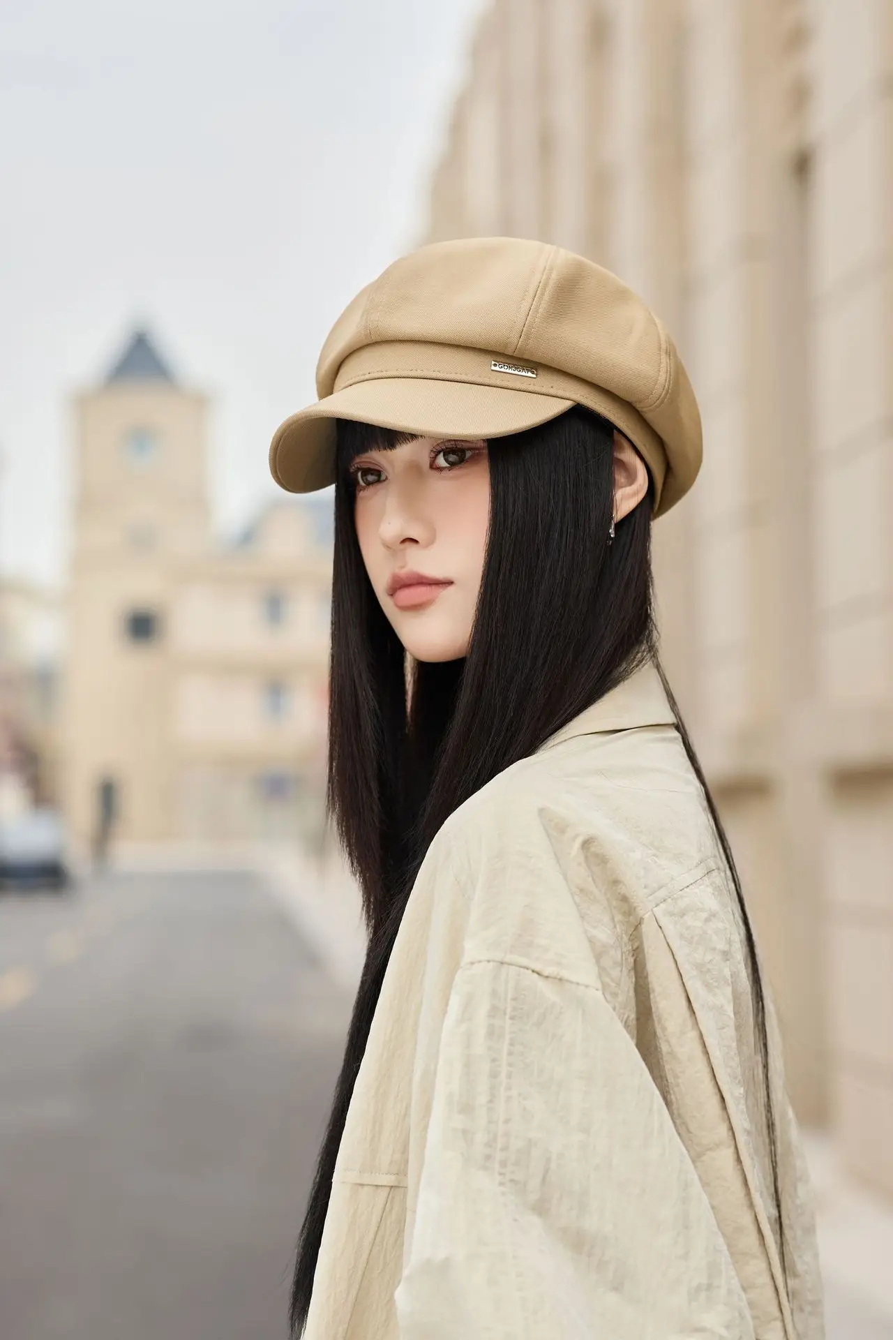 Women Beret Hat for Spring Autumn Duckbill Painter — feature 12