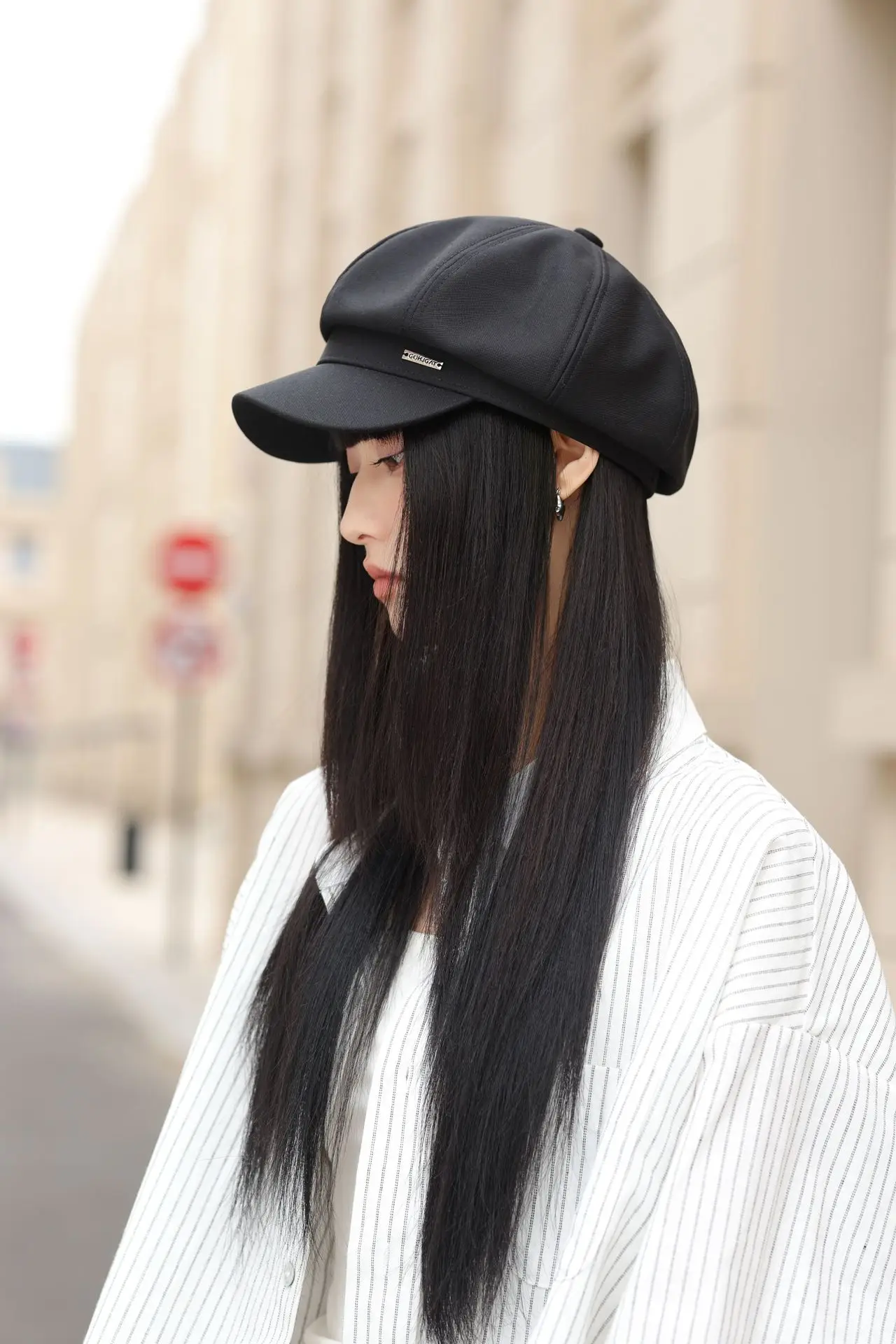 Women Beret Hat for Spring Autumn Duckbill Painter — feature 16