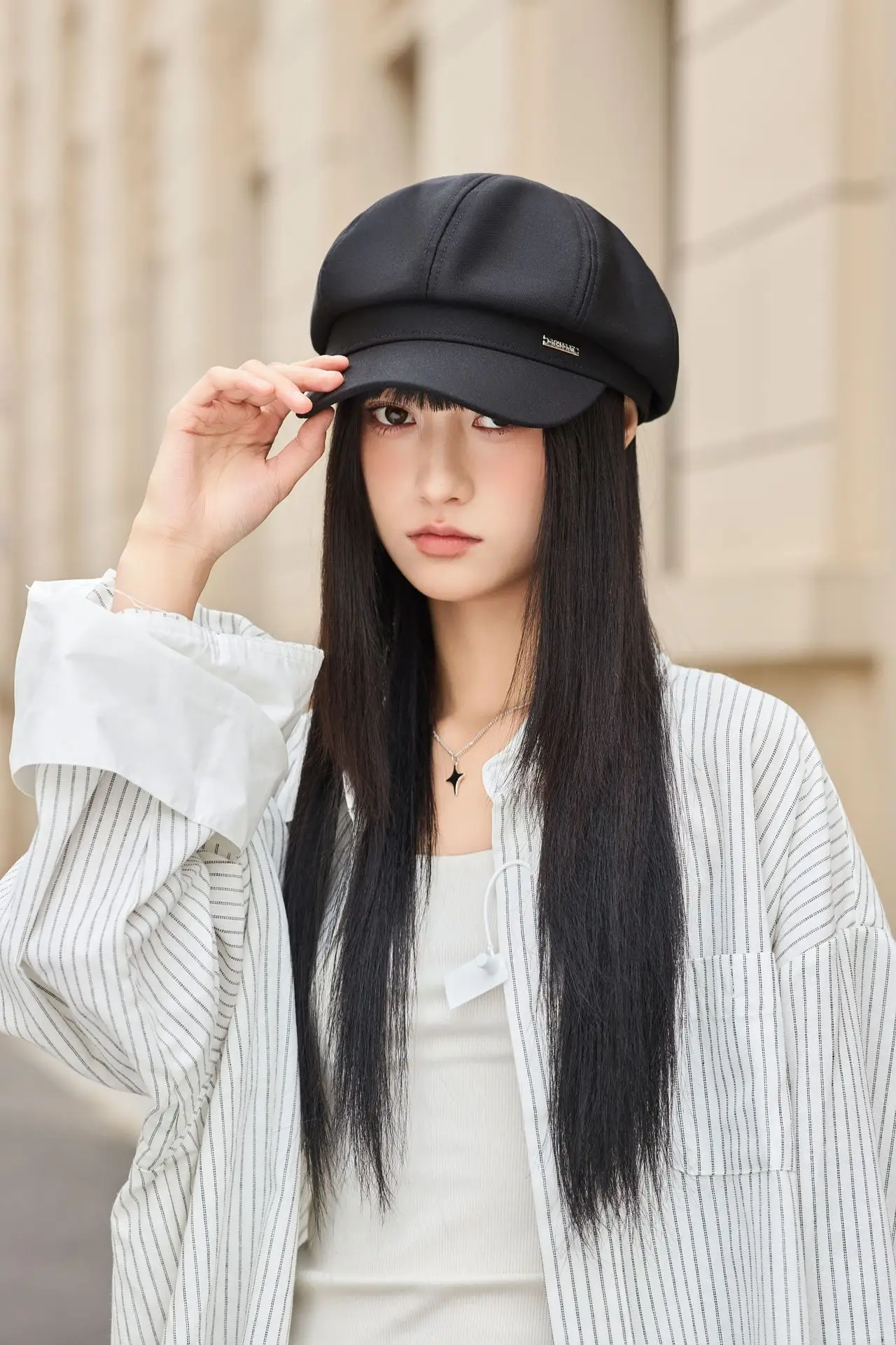 Women Beret Hat for Spring Autumn Duckbill Painter — feature 21