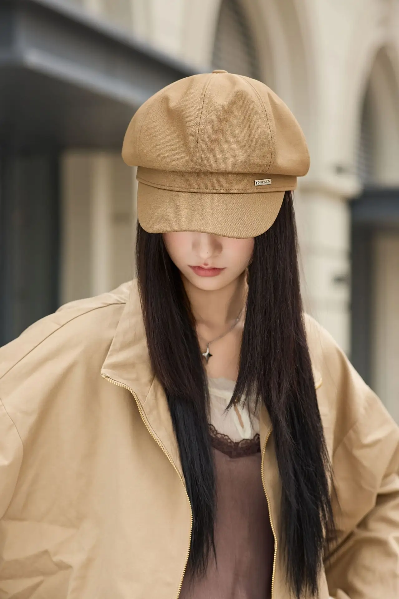 Women Beret Hat for Spring Autumn Duckbill Painter — feature 23