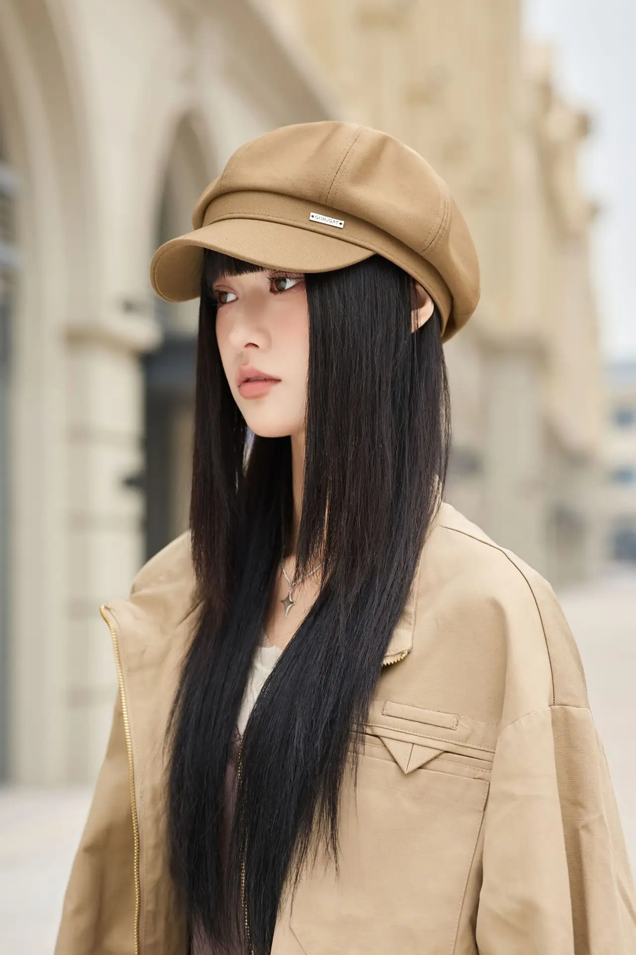 Women Beret Hat for Spring Autumn Duckbill Painter — feature 24