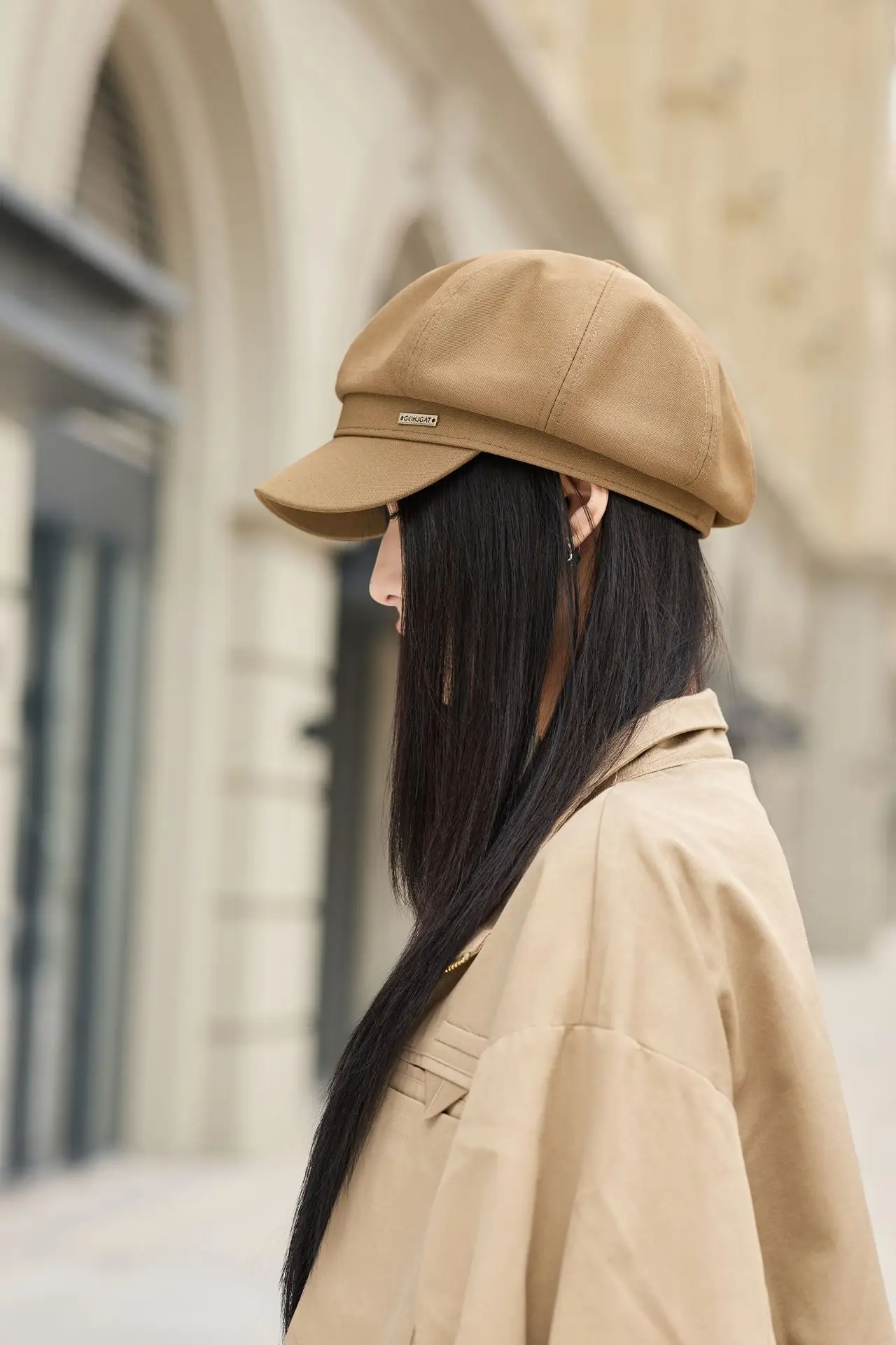 Women Beret Hat for Spring Autumn Duckbill Painter - Image 3