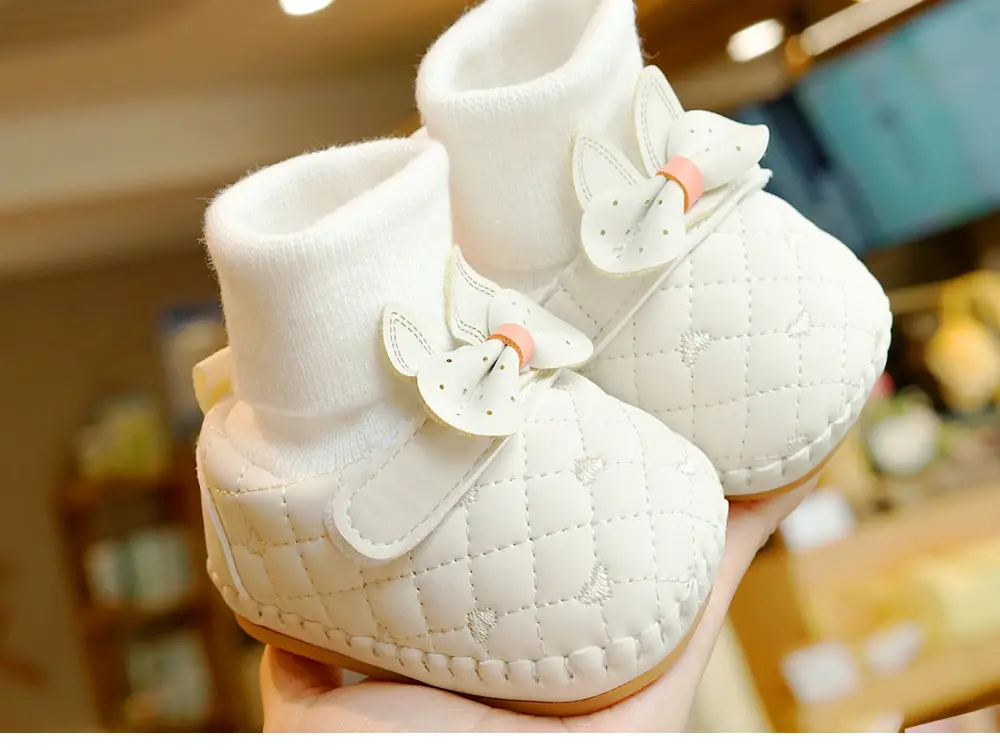 Pink Butterfly Baby Shoes 0-1 Year Old Non-Slip Soft Sole — feature 4