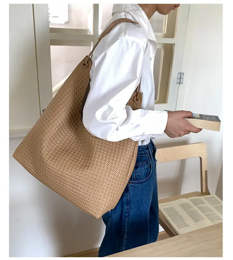 Women's Retro Korean Style Brown Tote Bag — feature 19