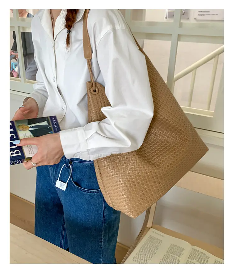 Women's Retro Korean Style Brown Tote Bag — feature 20