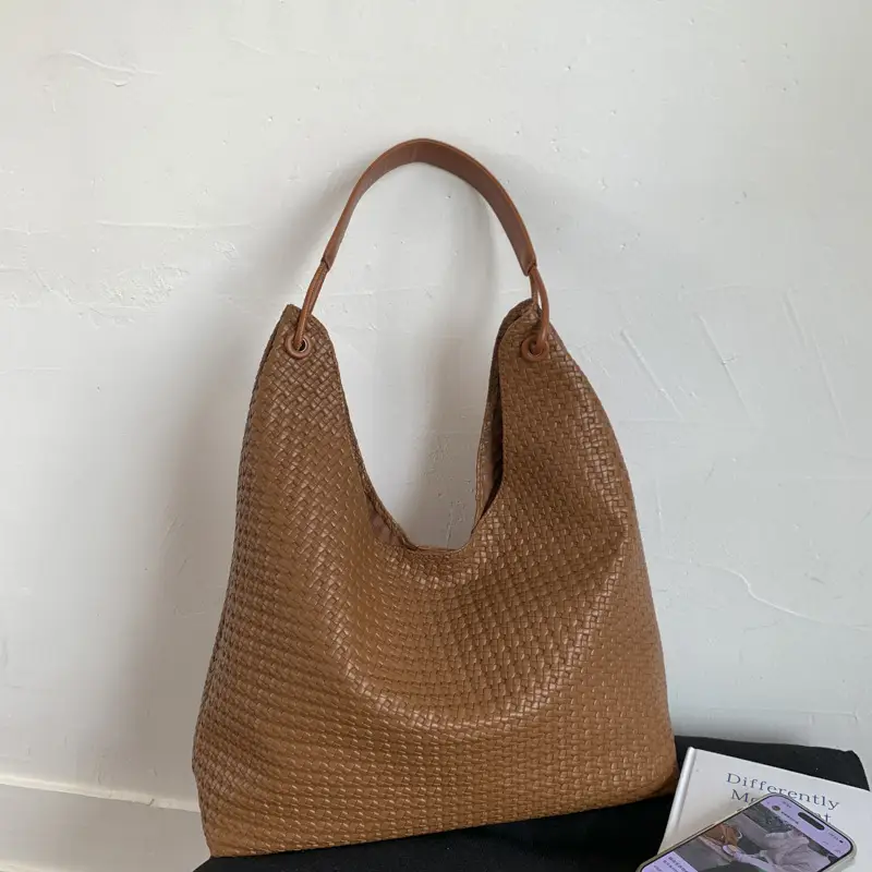 Women's Retro Korean Style Brown Tote Bag - Image 3