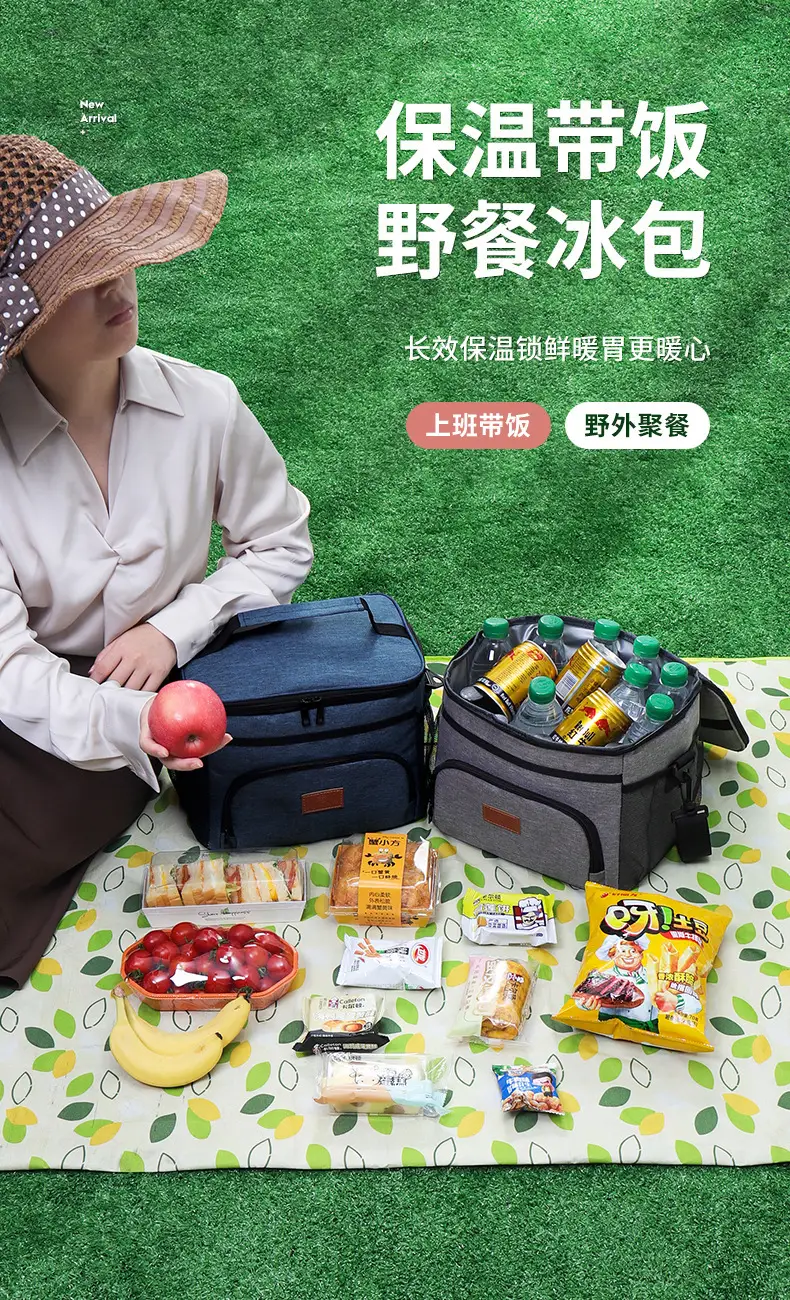 Portable Cold Ice Bag for Car Picnic Waterproof Insulated Lunch Box — feature 1