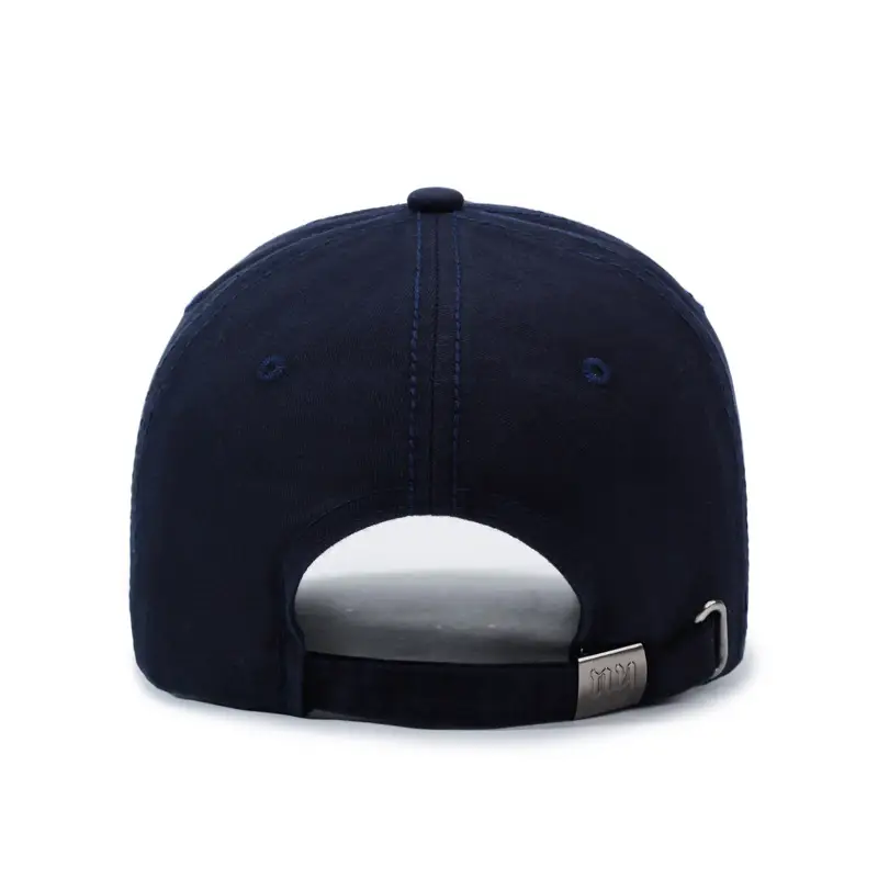Men Navy Blue Retro Baseball Cap with Letter Embroidery - Image 11