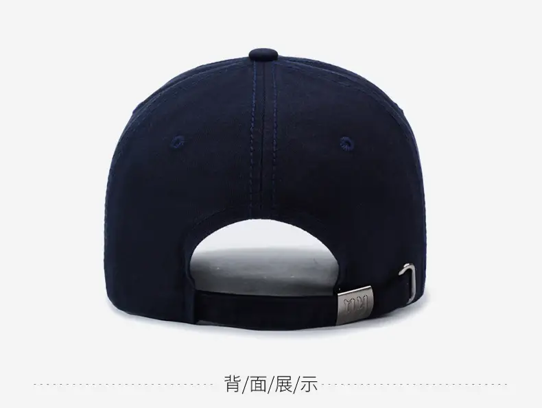 Men Navy Blue Retro Baseball Cap with Letter Embroidery — feature 11