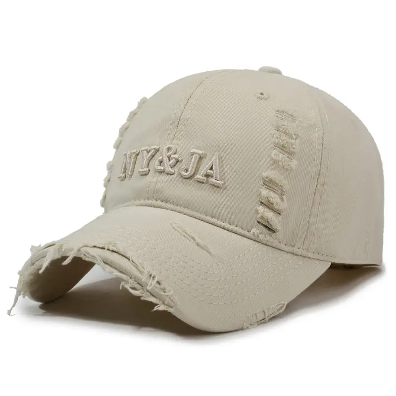Men Navy Blue Retro Baseball Cap with Letter Embroidery - Image 7