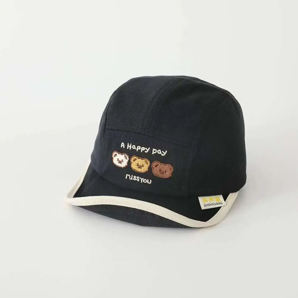 Korean Style Embroidered Hat for Boys Girls Beige - Image 27
