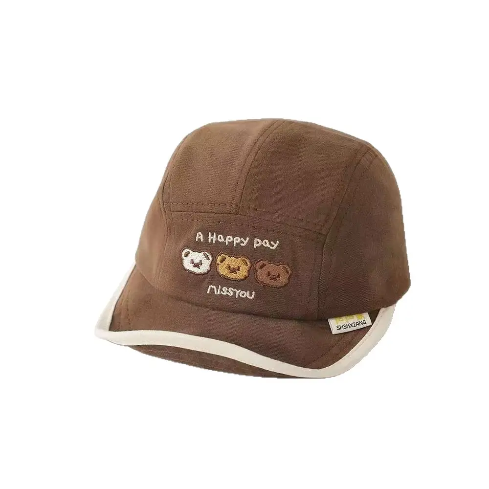 Korean Style Embroidered Hat for Boys Girls Beige - Image 29
