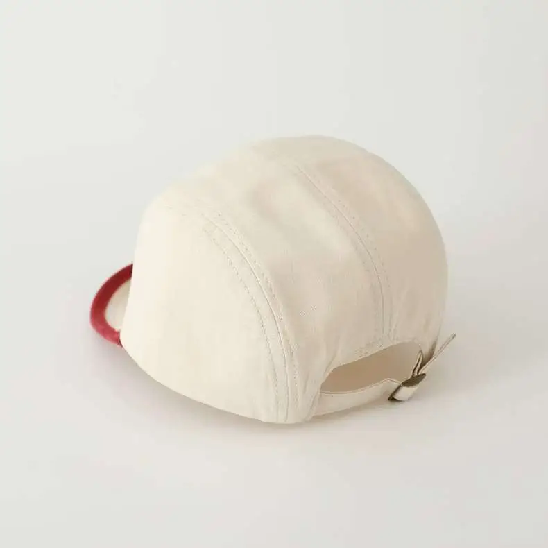 Korean Style Embroidered Hat for Boys Girls Beige — feature 12