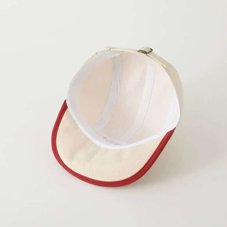 Korean Style Embroidered Hat for Boys Girls Beige — feature 13