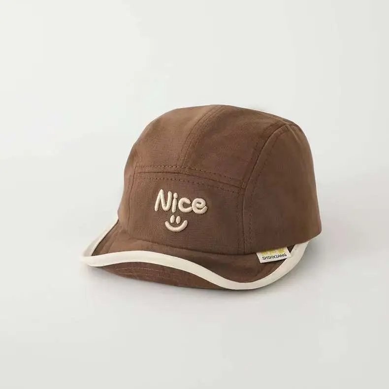 Korean Style Embroidered Hat for Boys Girls Beige — feature 7