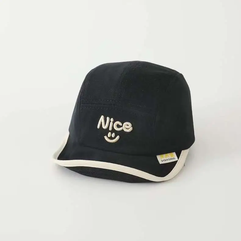 Korean Style Embroidered Hat for Boys Girls Beige — feature 8
