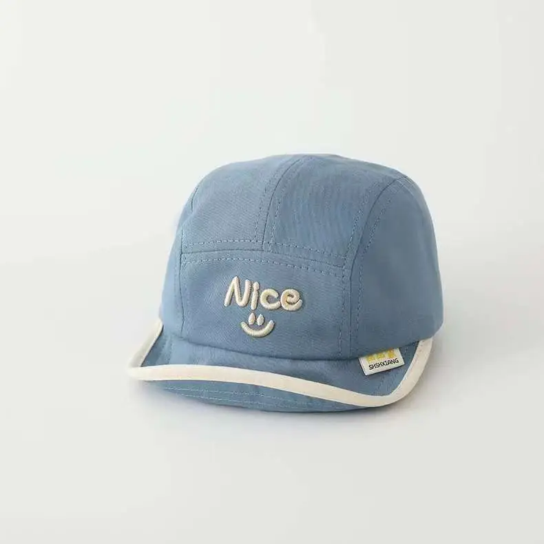 Korean Style Embroidered Hat for Boys Girls Beige — feature 9