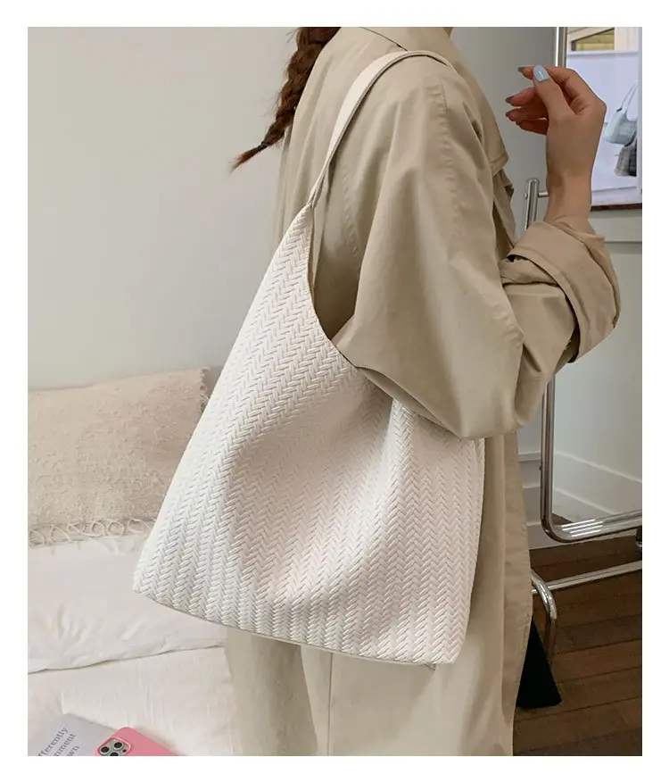 Brown Textured Tote Bag for Women Daily Commute — feature 13