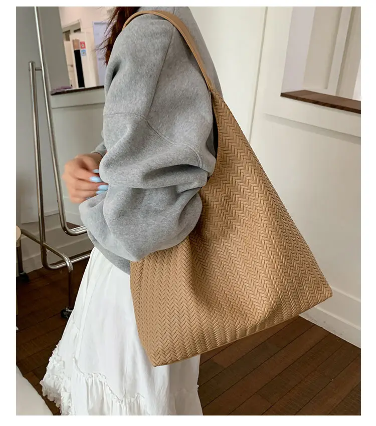 Brown Textured Tote Bag for Women Daily Commute — feature 17