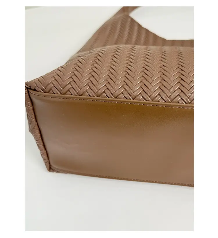 Brown Textured Tote Bag for Women Daily Commute — feature 6