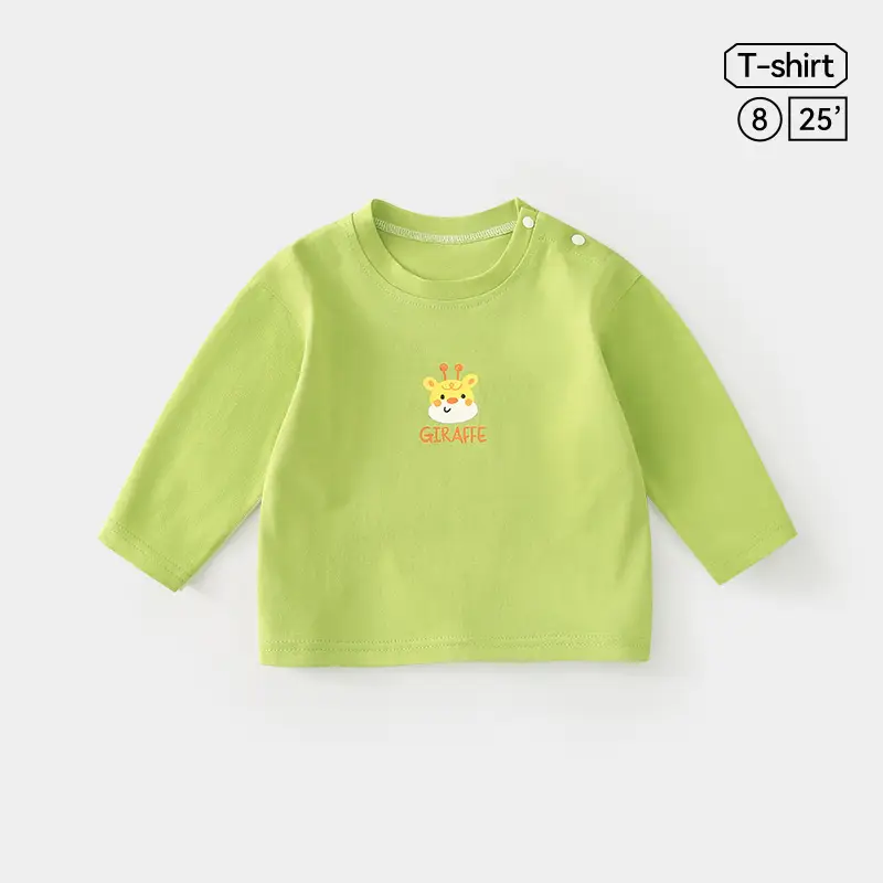 Jingqi Kids T-Shirt Long Sleeve Peach Spring Fall - Image 2