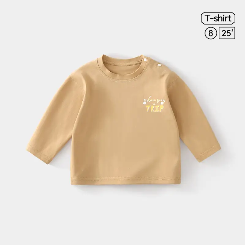 Jingqi Kids T-Shirt Long Sleeve Peach Spring Fall - Image 5