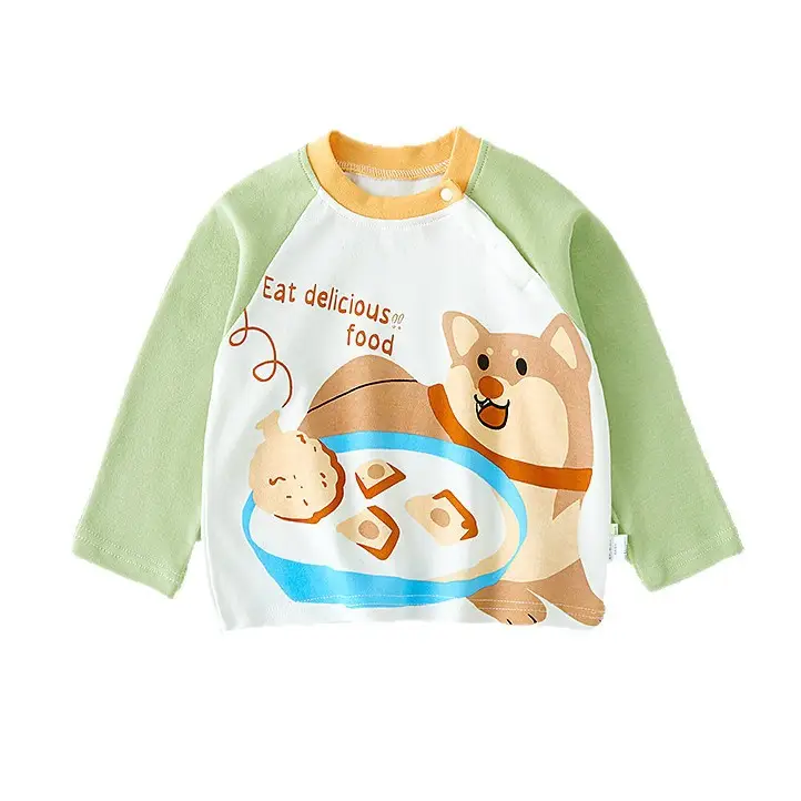 Jingqi Baby Long Sleeve T-Shirt White Black Kids Boys Cotton Spring Fall - Image 8