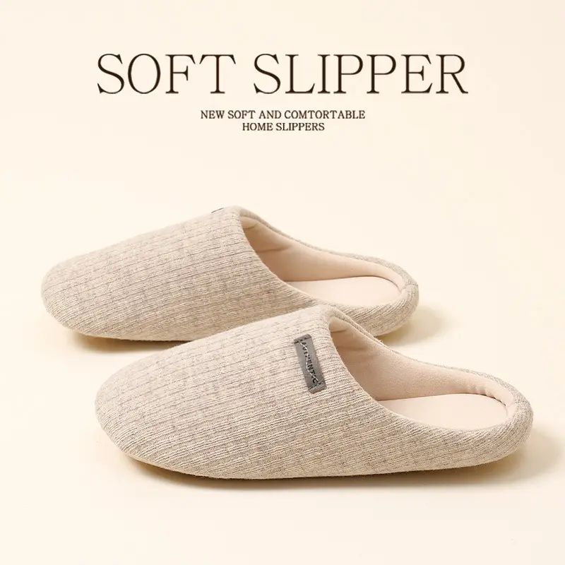 2025 Cotton Slippers for Men and Women, Indoor and Outdoor Winter New Anti-Slip Thick Soft Sole Warm Plush Couple Slippers