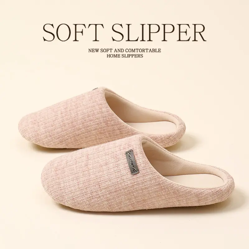 2025 Cotton Slippers for Men and Women, Indoor and Outdoor Winter New Anti-Slip Thick Soft Sole Warm Plush Couple Slippers