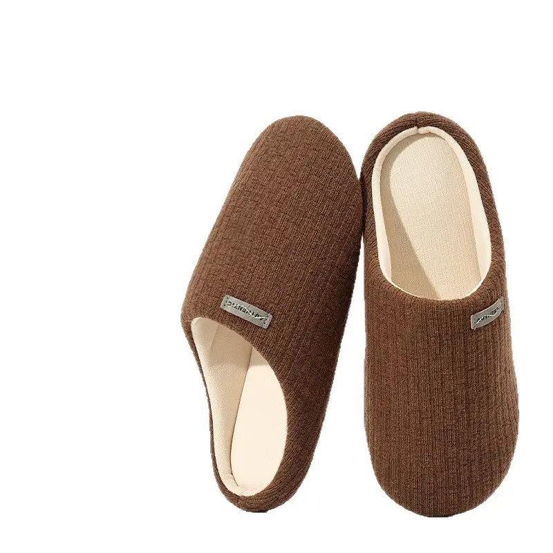 2025 Cotton Slippers for Men and Women, Indoor and Outdoor Winter New Anti-Slip Thick Soft Sole Warm Plush Couple Slippers