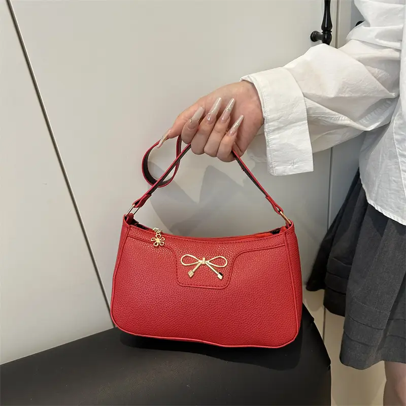 Red Bow Shoulder Bag for Women 2025 - Image 4