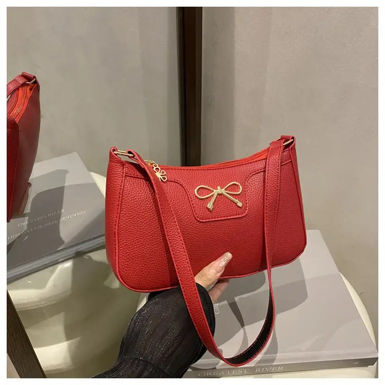 Red Bow Shoulder Bag for Women 2025 - Image 3