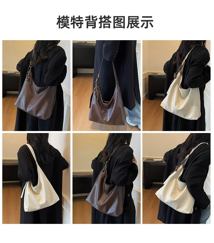 Brown Leather Shoulder Bag for Women 2026 Autumn Winter — feature 8