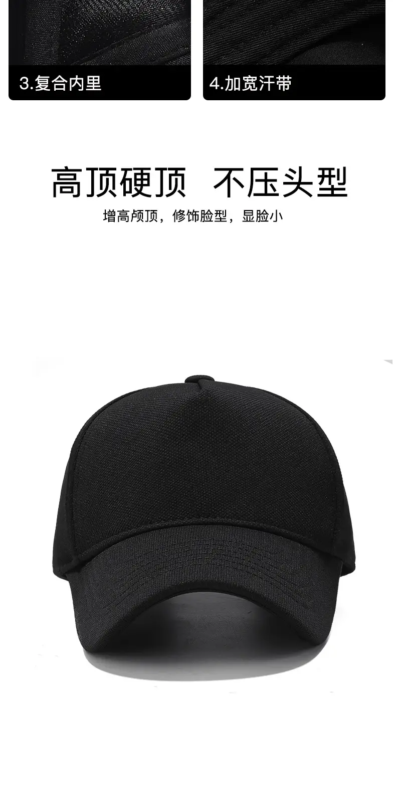 Glossy Baseball Cap Unisex Large Sun Protection — feature 6