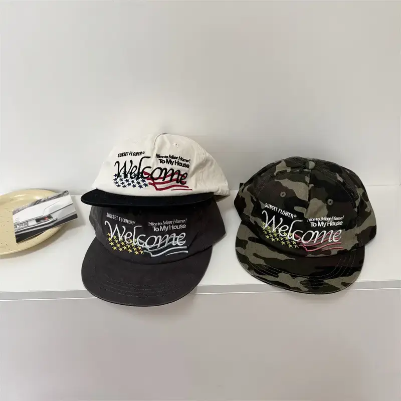 American Style Camo Washed Hip Hop Cap for Men - Image 4
